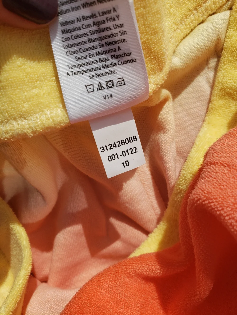 WONDER Nation Girls Towel Terry Short Set Size X-Large (14-16) Plus